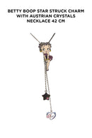 Betty Boop Star Struck Charm with Austrian Crystals Necklace 42 cm