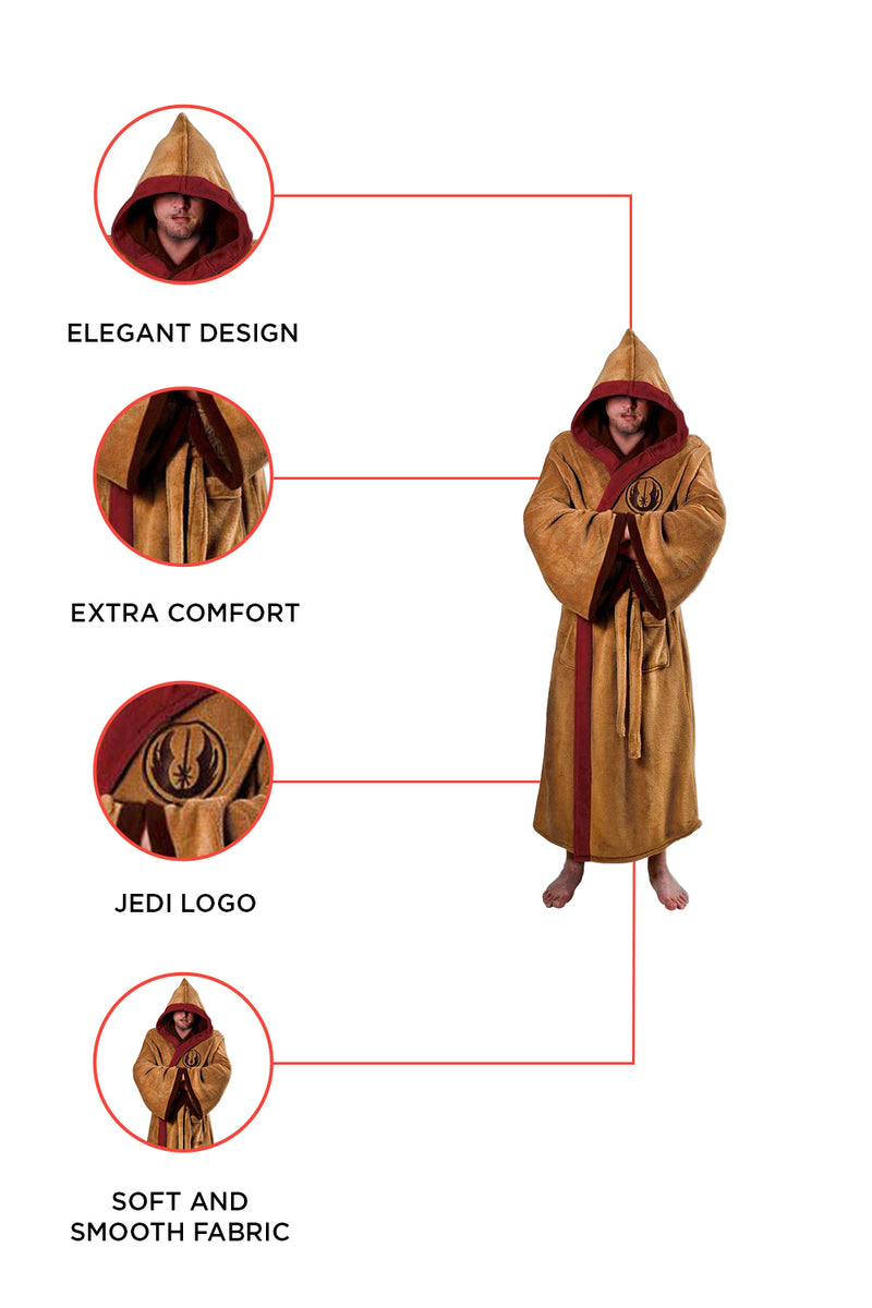 Star Wars Classic Jedi Bath Robe, Brown, Medium
