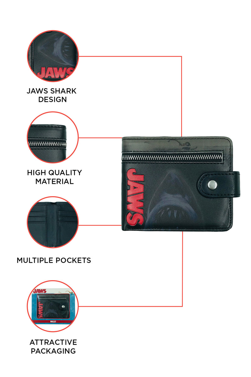 Jaws Shark Attack Zip Detail Wallet
