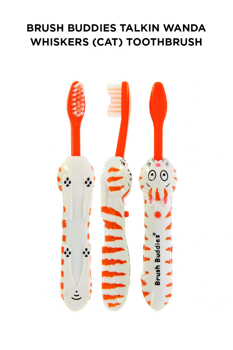 Brush Buddies Talkin Wanda Whiskers (Cat) Toothbrush - Red