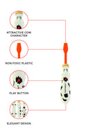 Brush Buddies Talkin Moo Reece (Cow)Toothbrush -Orange