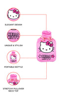 Hello Kitty Pink Star Hot Water Bottle & cover set  -  2Ltr