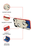 Betty Boop Pop Long Wallet  is a very spacious wallet and can fit in most of your small items. It has a small Betty image in front of the wallet. This is an elegant and classy wallet which will give you most functional yet fashionable look .Available at Reliance Gifts www.reliancegifts.co.uk 