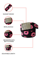 Betty Boop Stepping Out Woman's Belt No woman's belt is as sexy as the official Betty Boop Stepping Out Belt. Black with pink lipstick kisses all over not to mention the shiny buckle with Betty Boop engraved on it. Exclusively Available at Reliance Gifts www.reliancegifts.co.uk